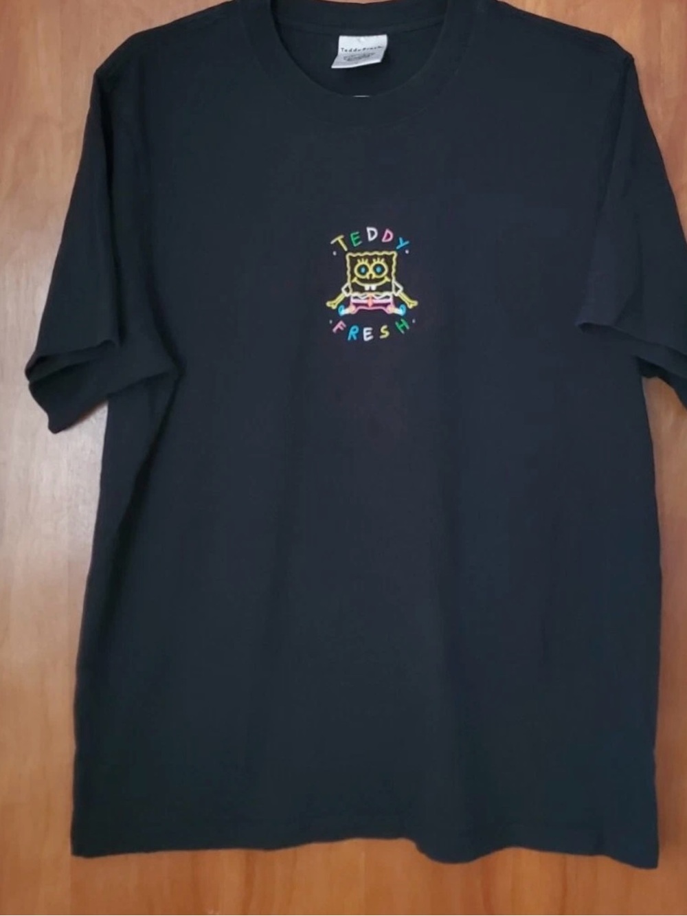 Teddy Fresh Black Tee with SpongeBob Logo